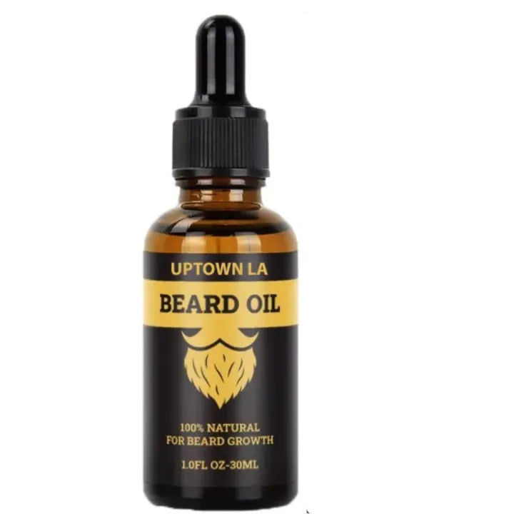 UPTOWN LA Beard Growth Oil for Men | Beard Growth Guaranteed with Argan & Geranium For faster Growth | For Beard Growth | Softness. best beard growth oil